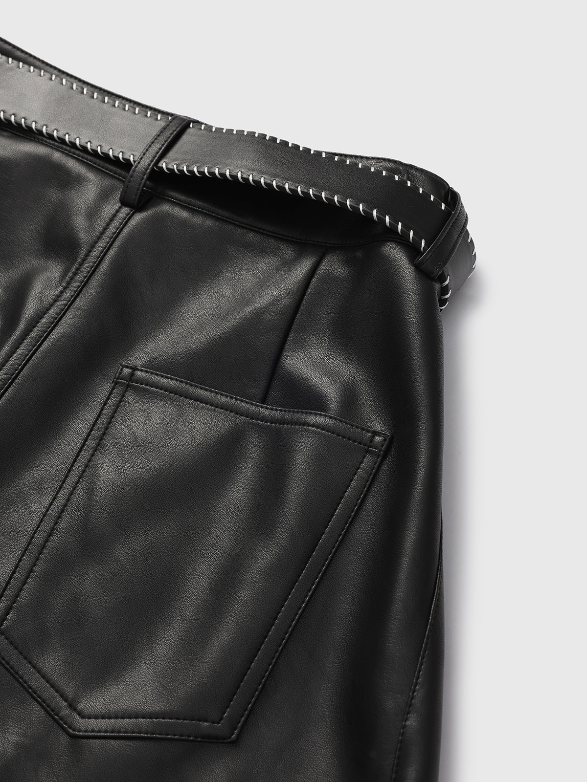 Lockstep Leather Shorts - Black Ink