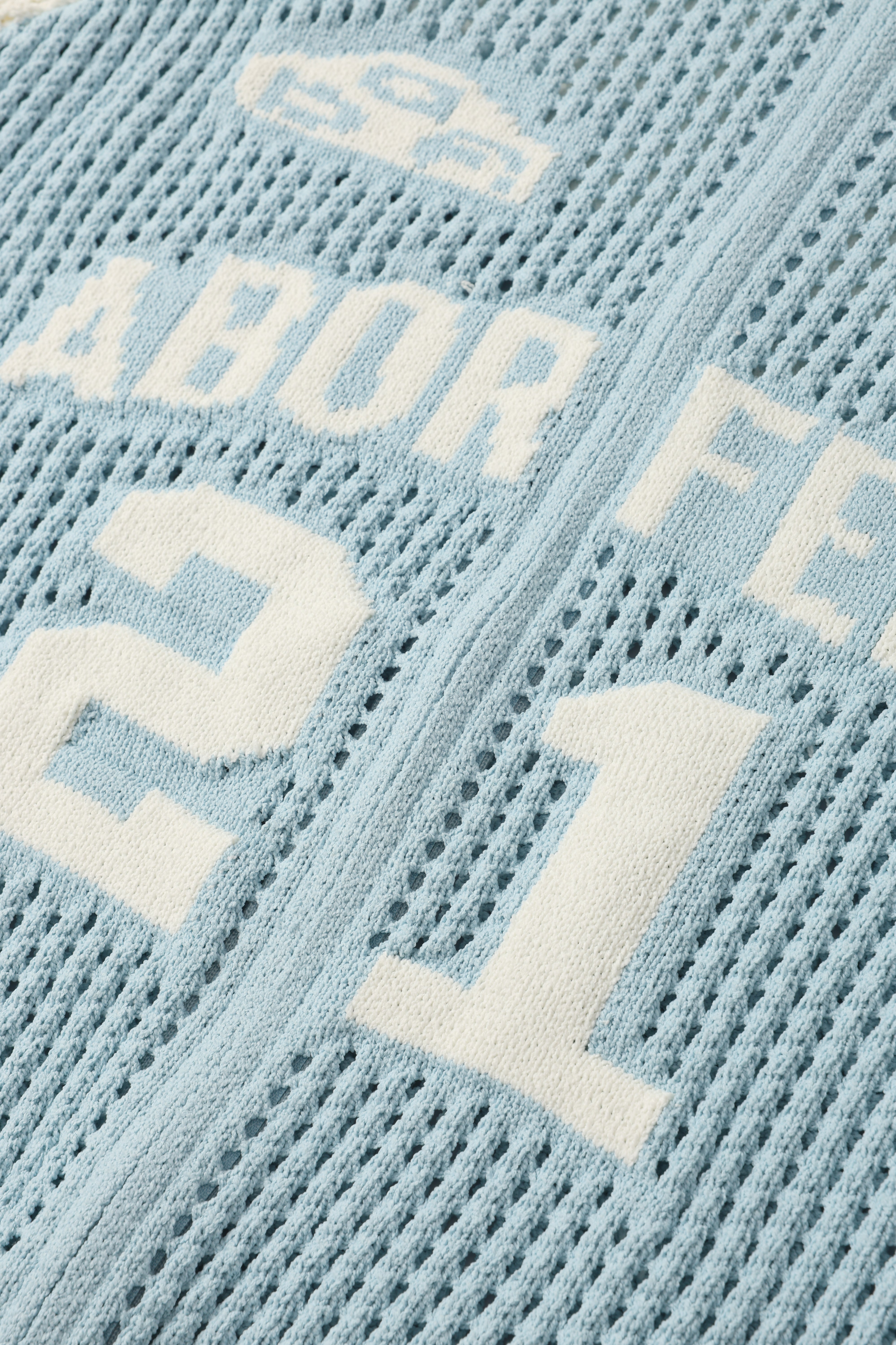 Mesh-Knit Zip-Up Sports Jacket – Powder Blue