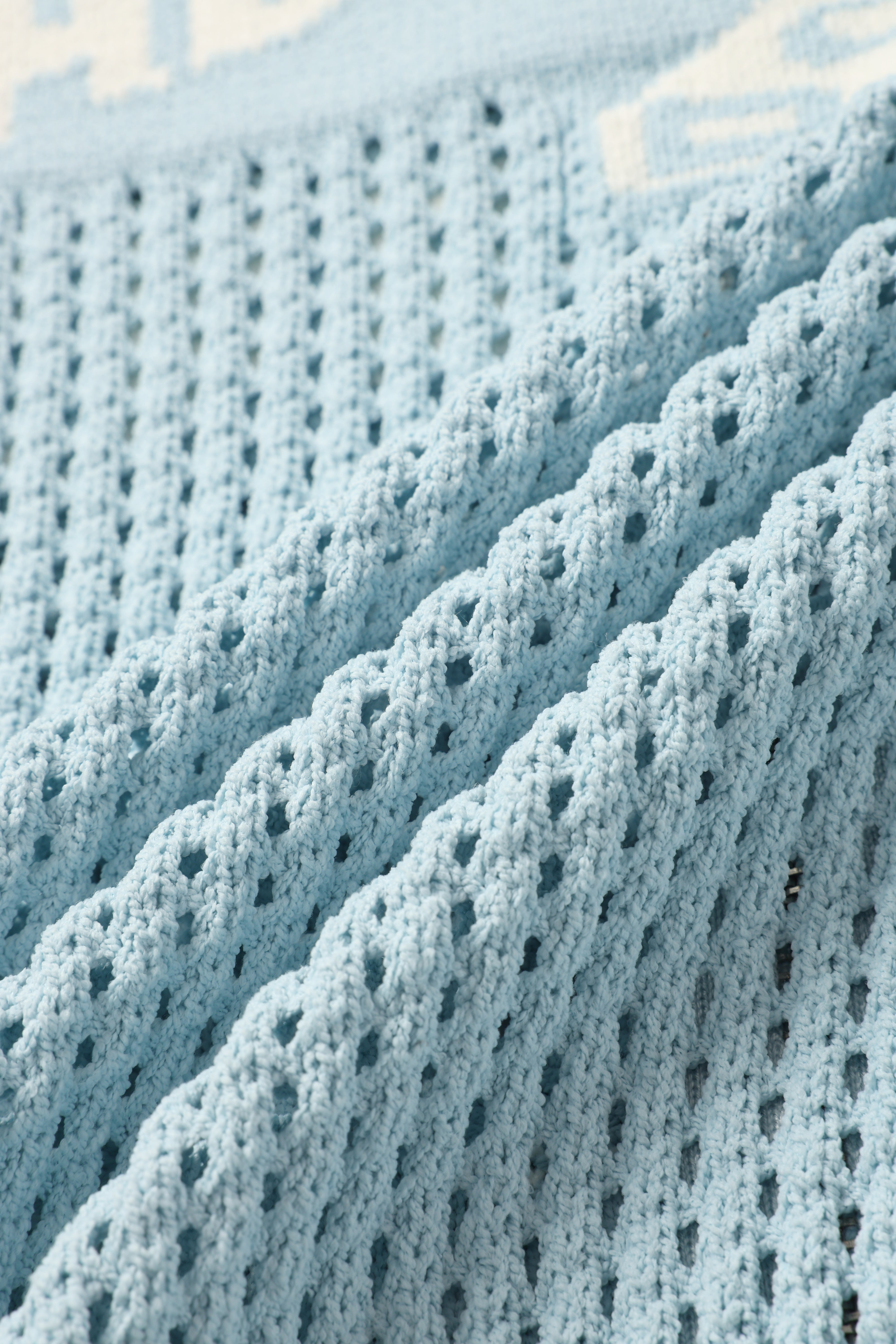 Mesh-Knit Zip-Up Sports Jacket – Powder Blue