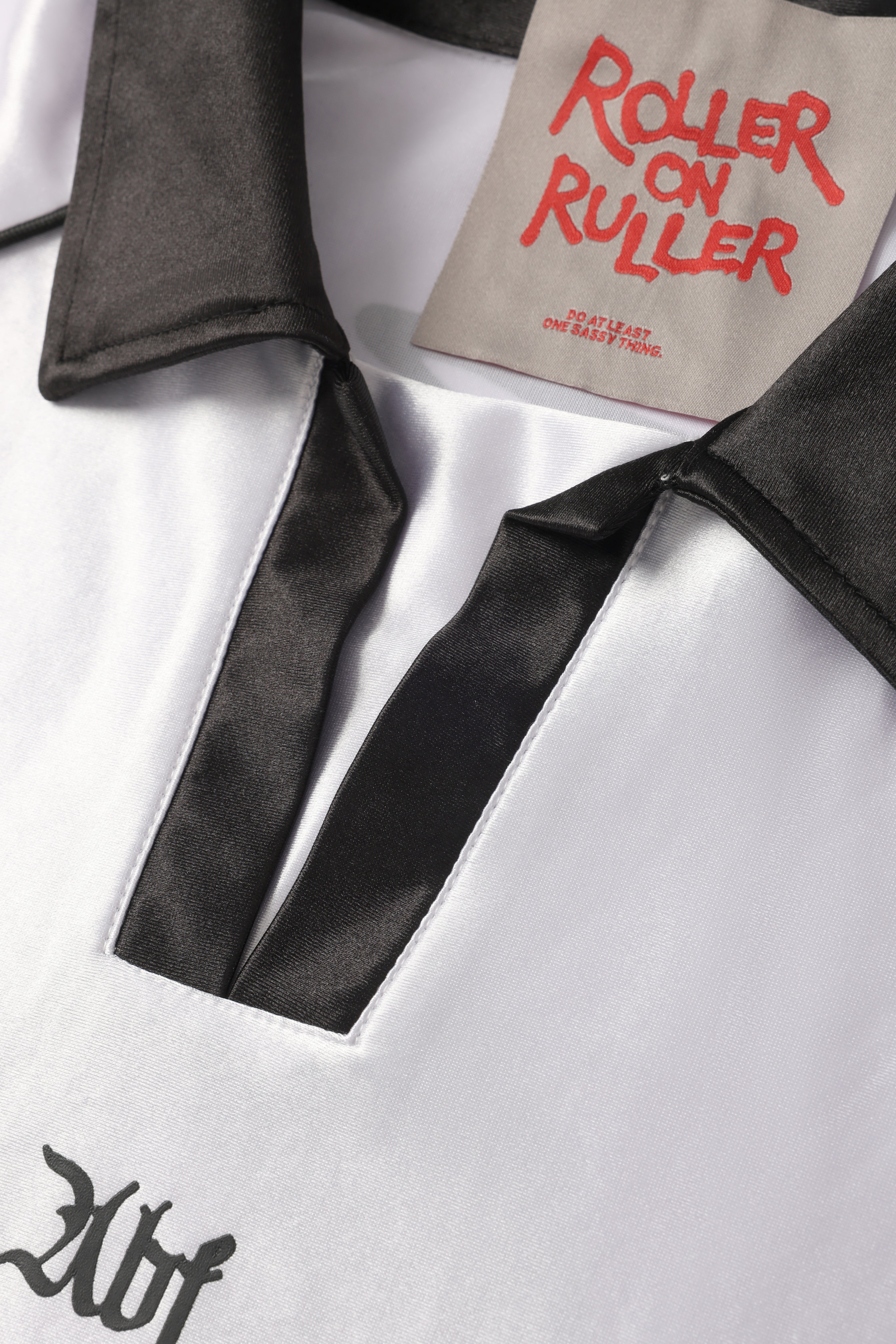 Oversized Sports Jersey Shirt – White Black
