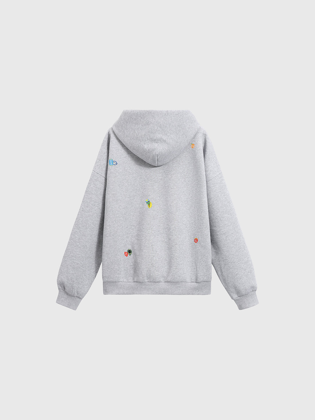 Doodle Zip Hoodie - Cloud Grey