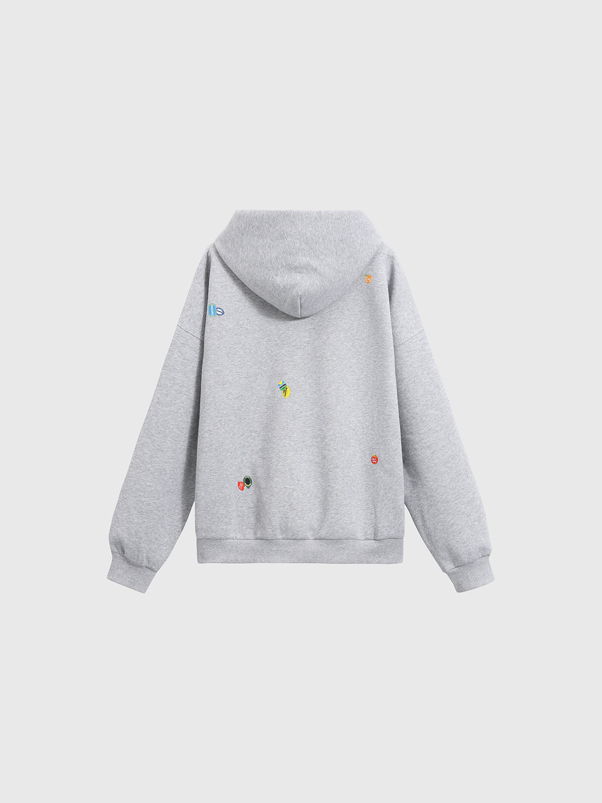Doodle Zip Hoodie - Cloud Grey