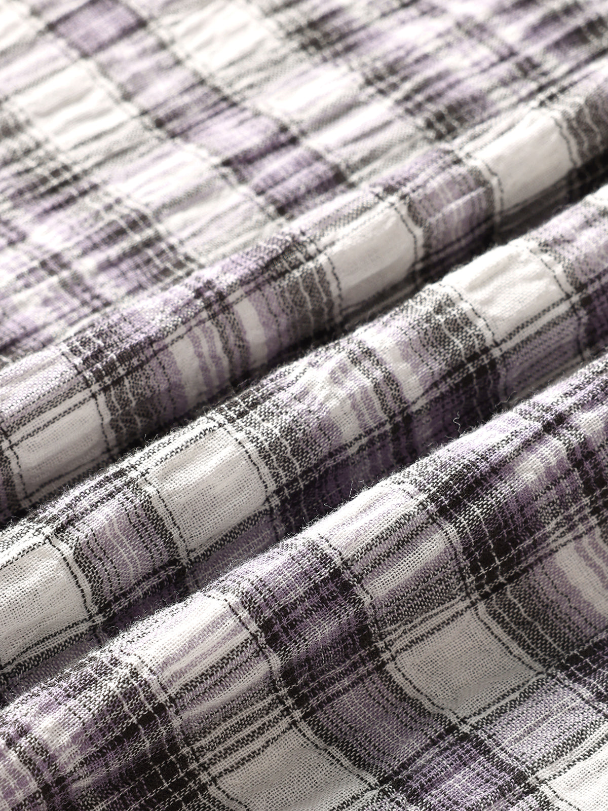 Cafeteria Check Shirt - White Purple