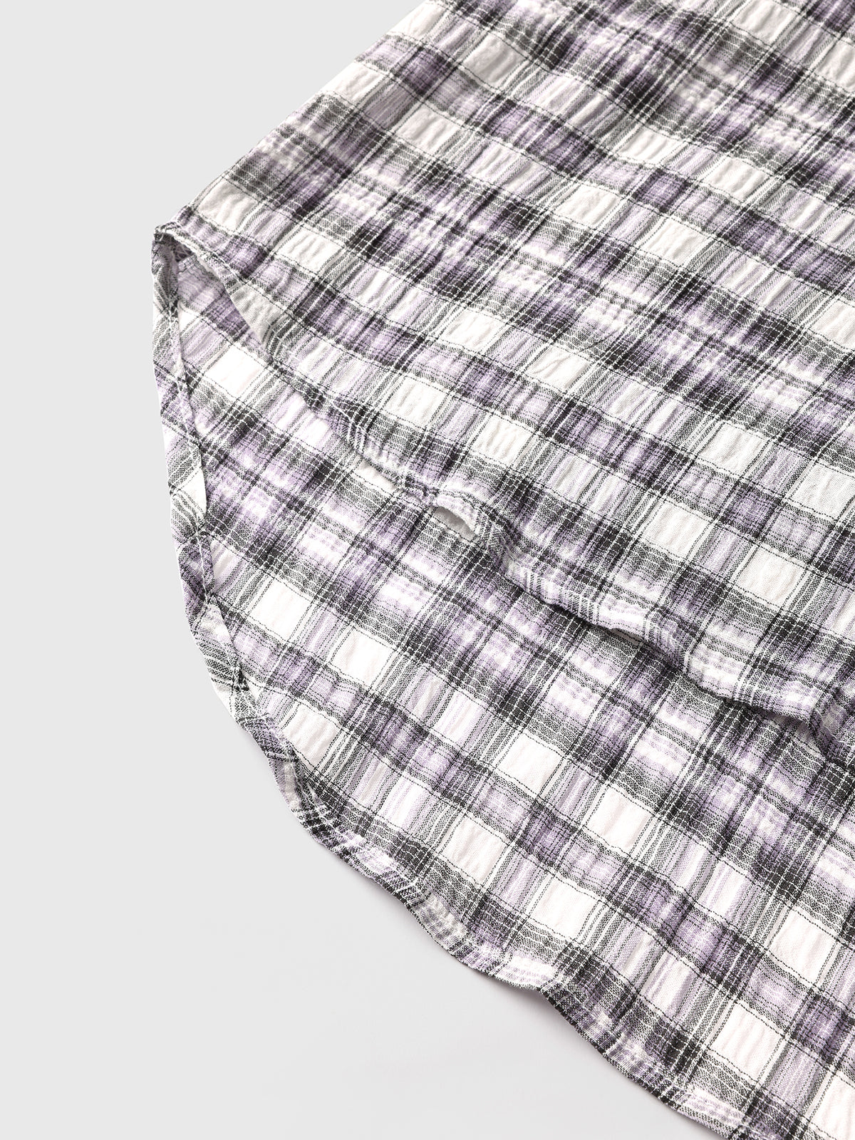 Cafeteria Check Shirt - White Purple