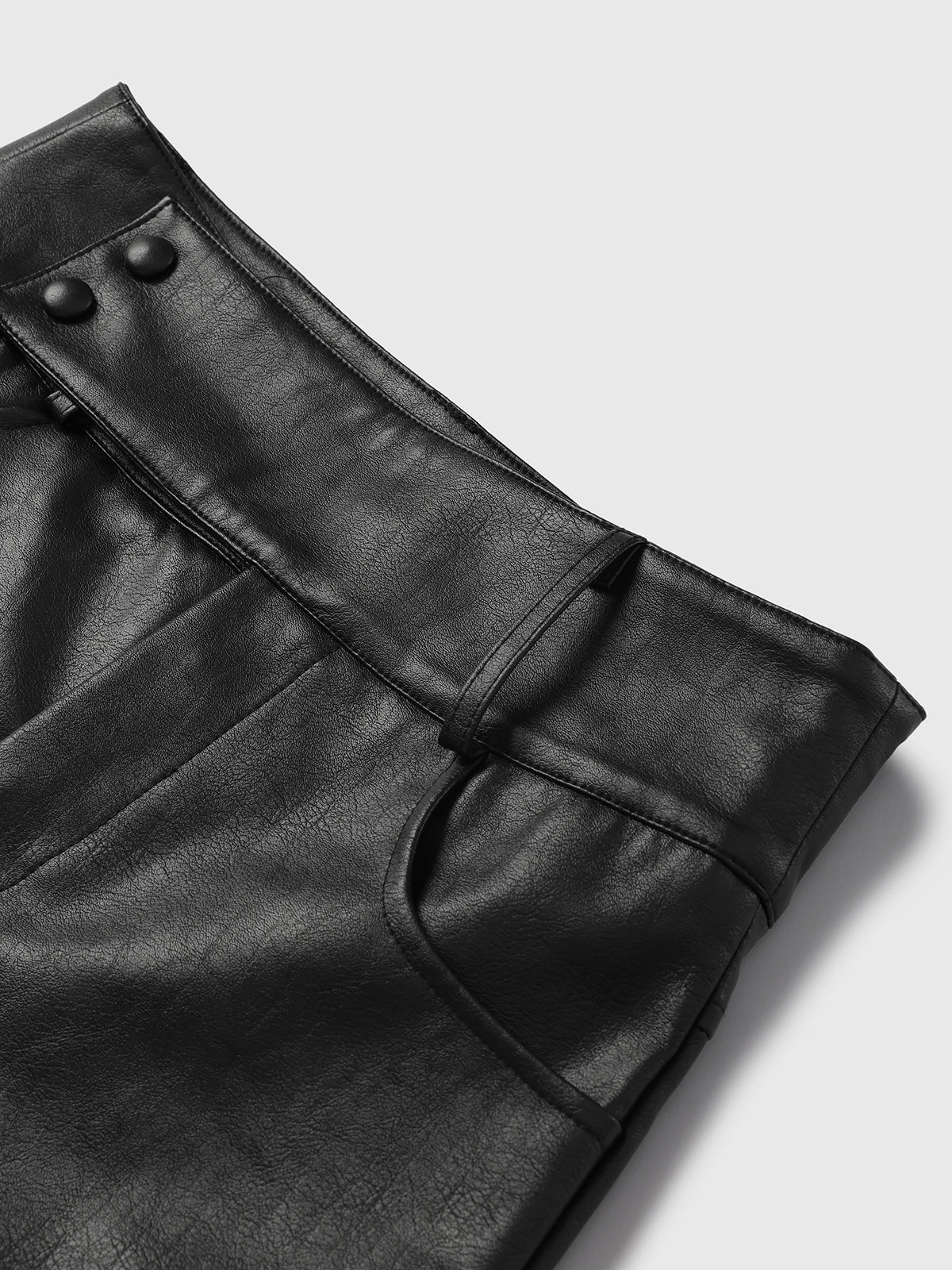 Faux Leather Mini Skirt – Classic Black