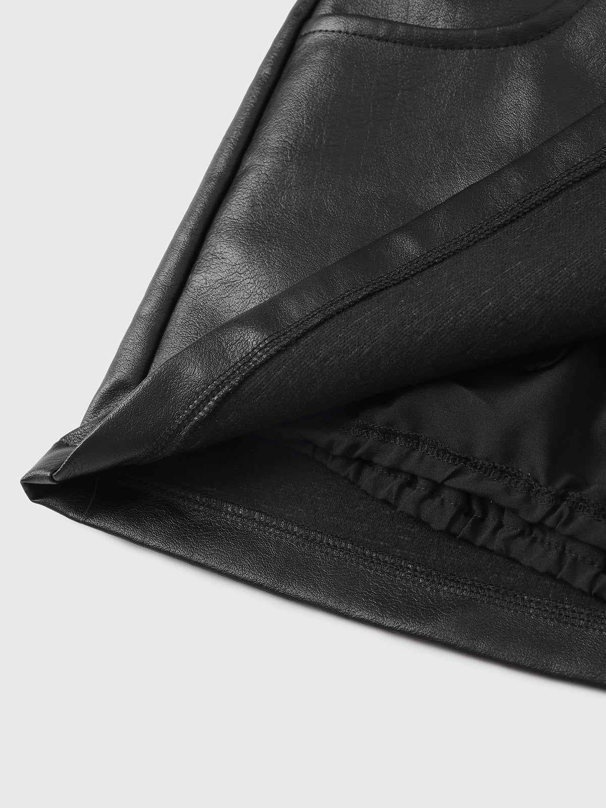 Faux Leather Mini Skirt – Classic Black