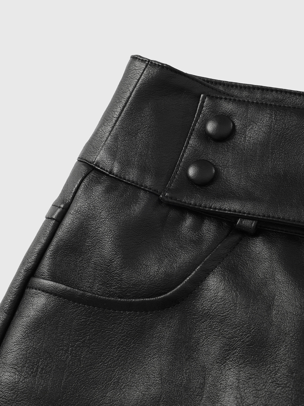 Faux Leather Mini Skirt – Classic Black