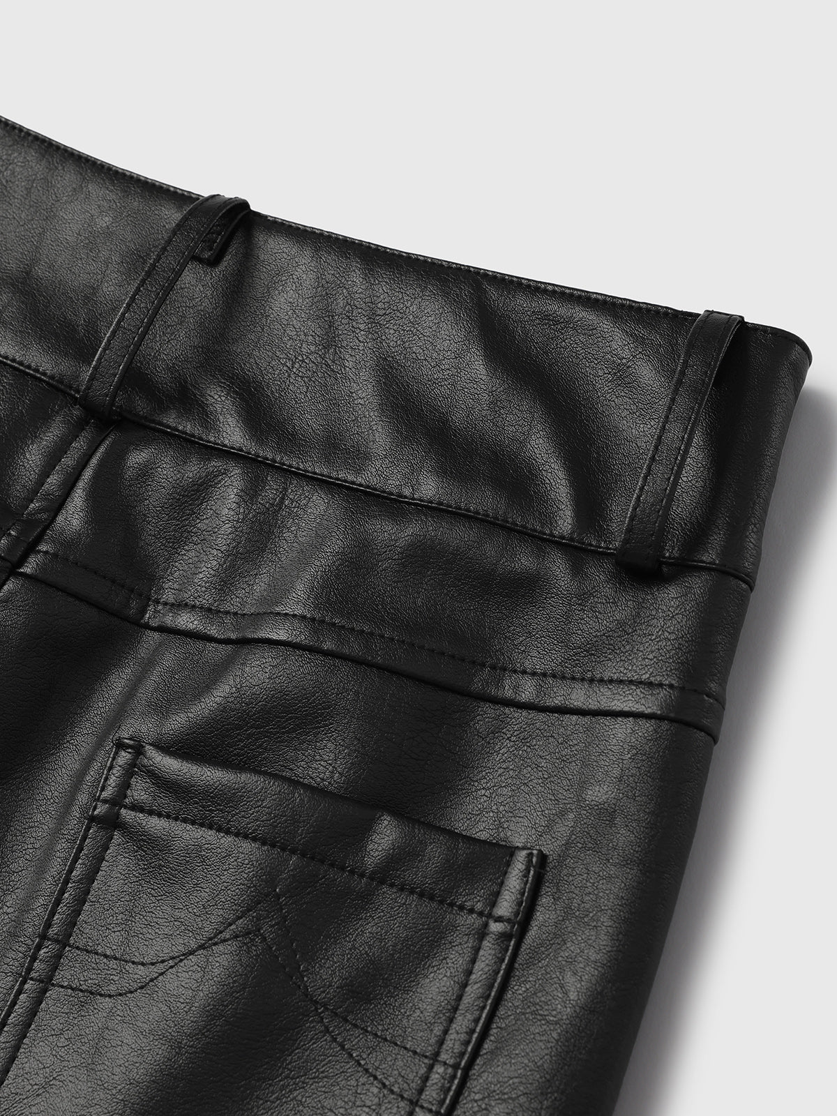 Faux Leather Mini Skirt – Classic Black