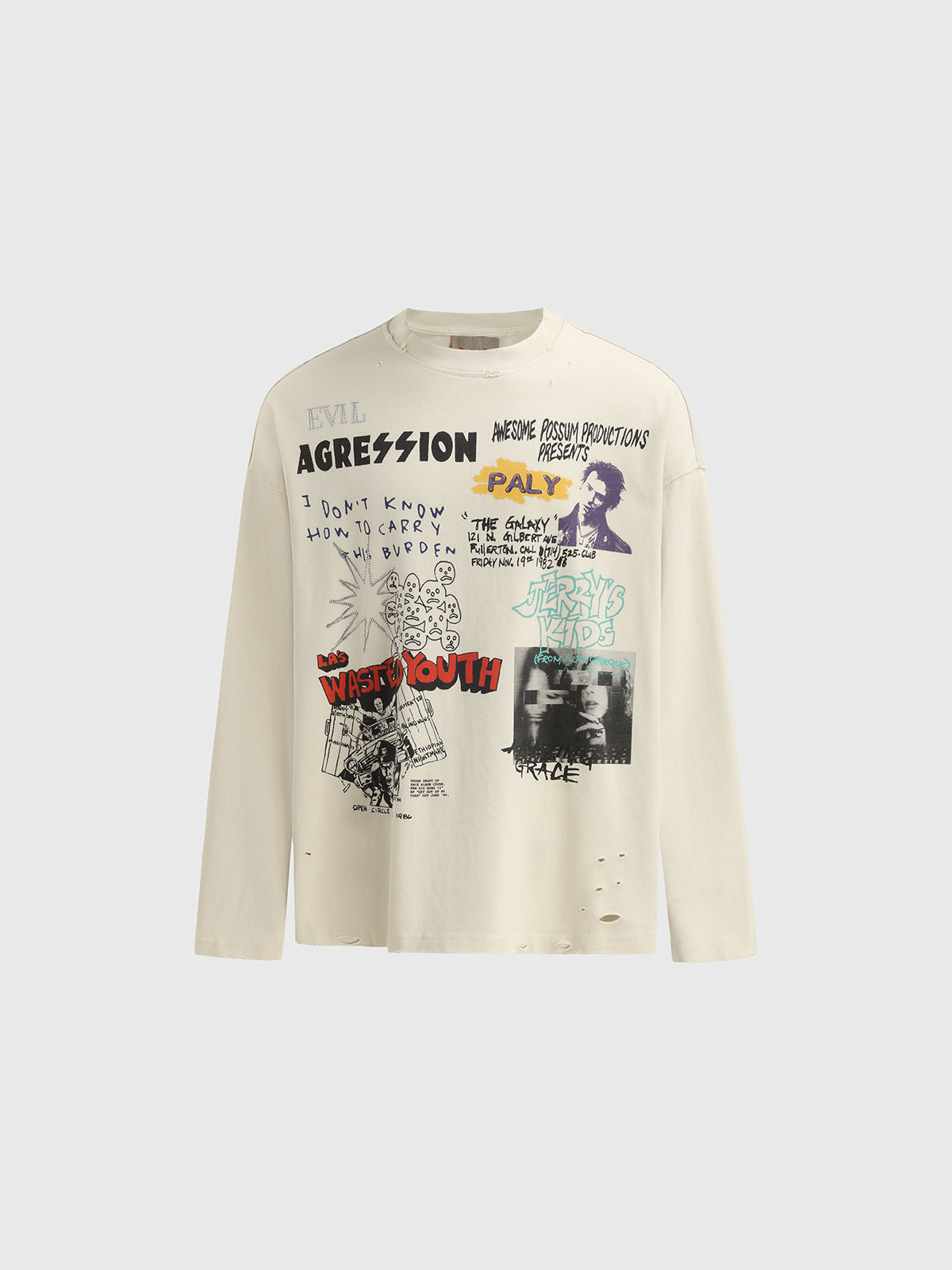 Poster Wall Sweatshirt - Cream Multi