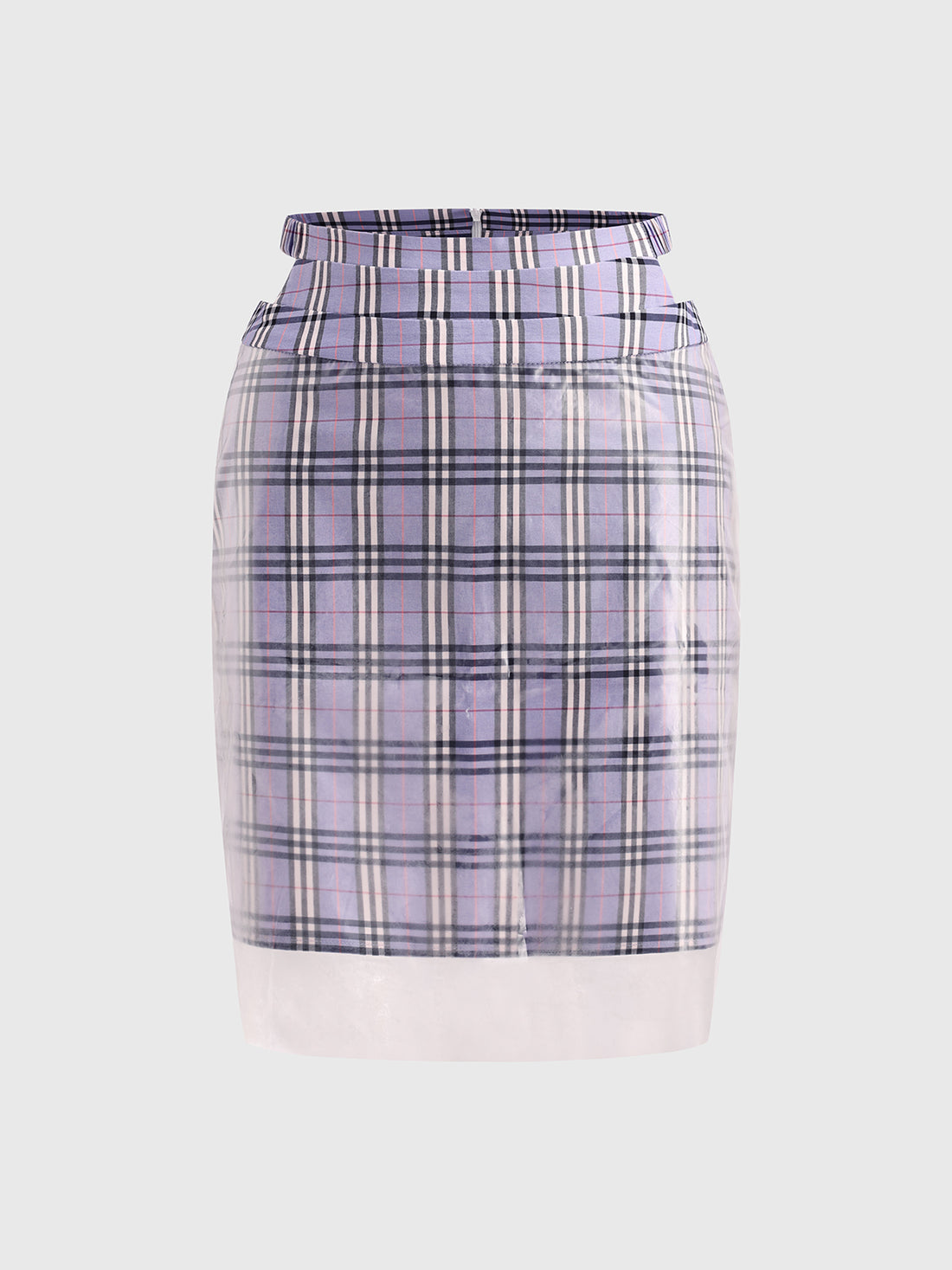 Raincoat Check Layer Skirt – Lilac Plaid