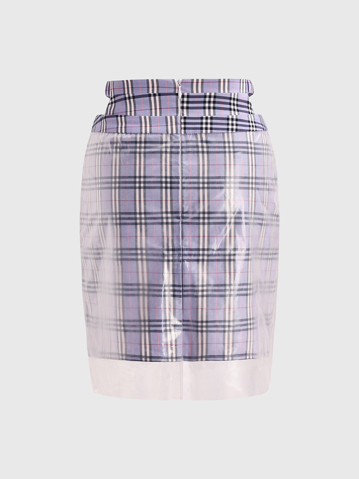 Raincoat Check Layer Skirt – Lilac Plaid