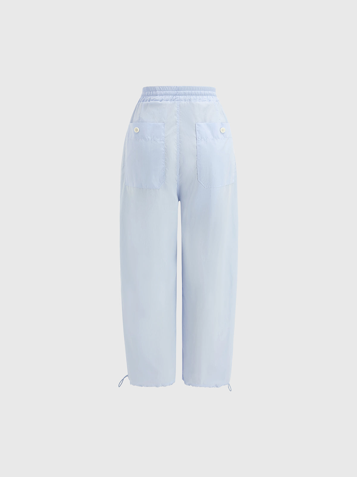 Idle Tab Bow Pants – Mist Blue