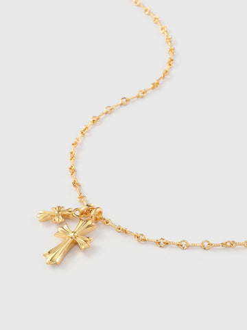 Wish Later Necklace – Gold Cross