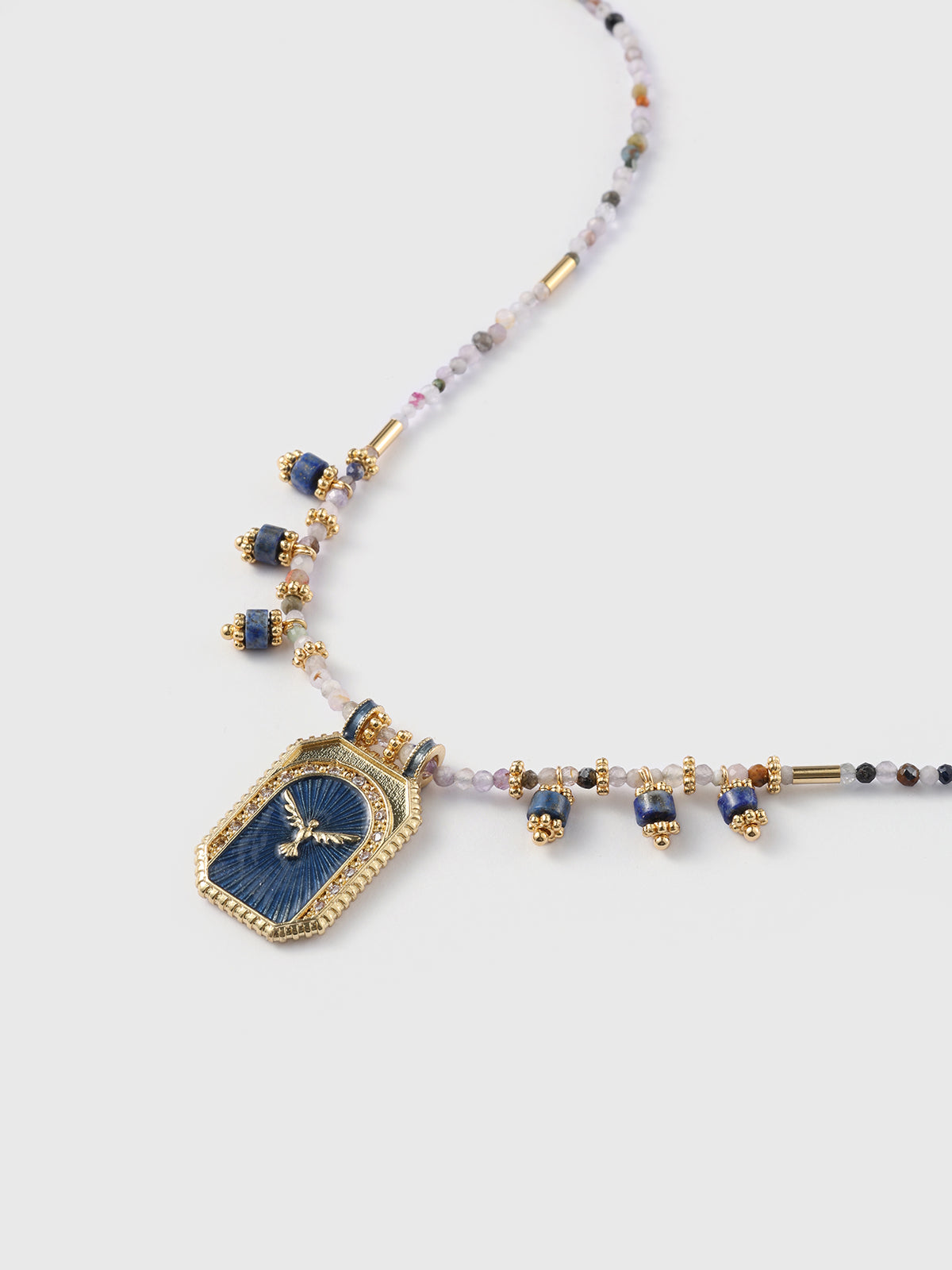 Afterthought Charm Necklace – Mixed Navy