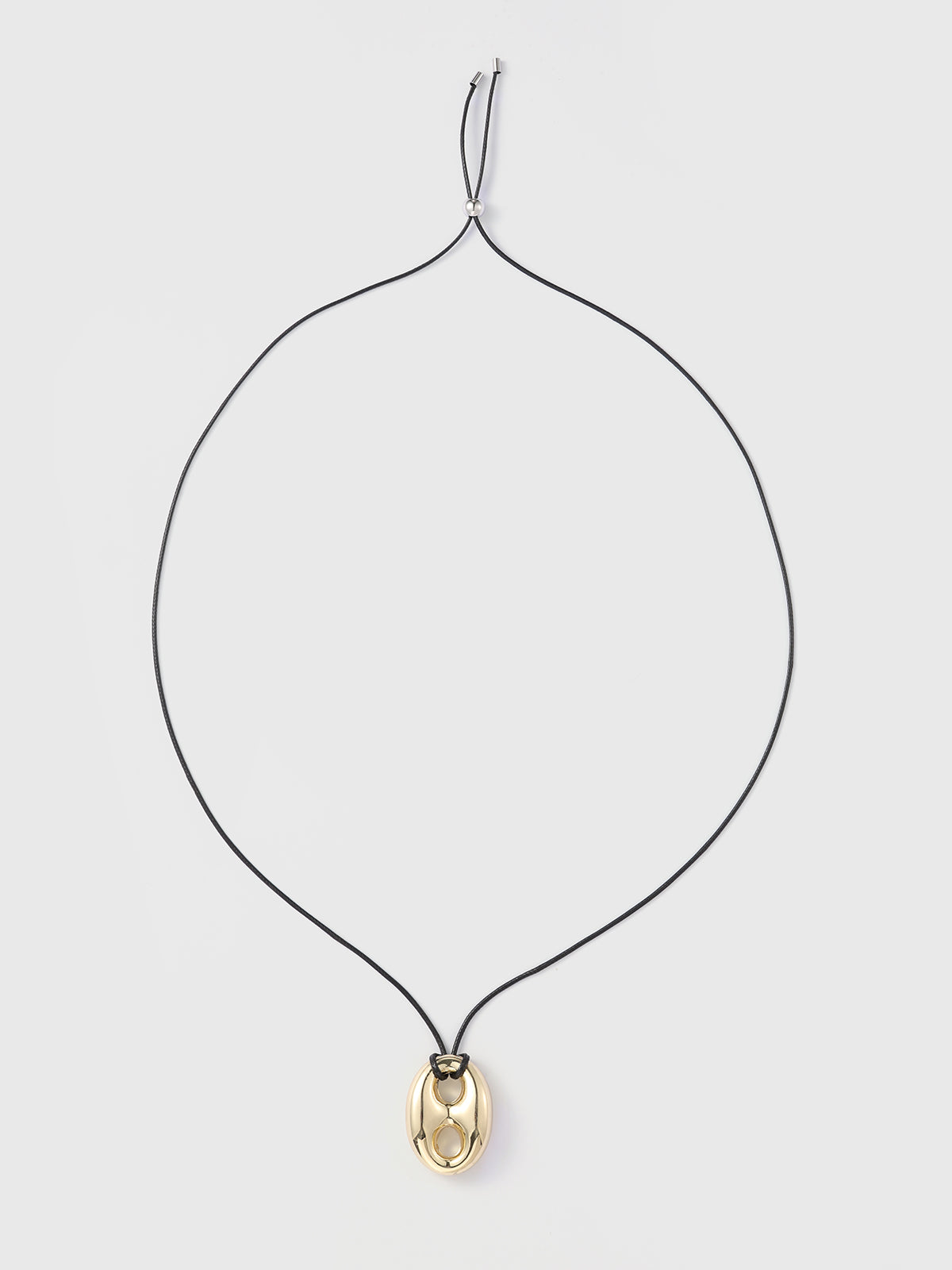 Heartbeat Cord Necklace – Golden Black