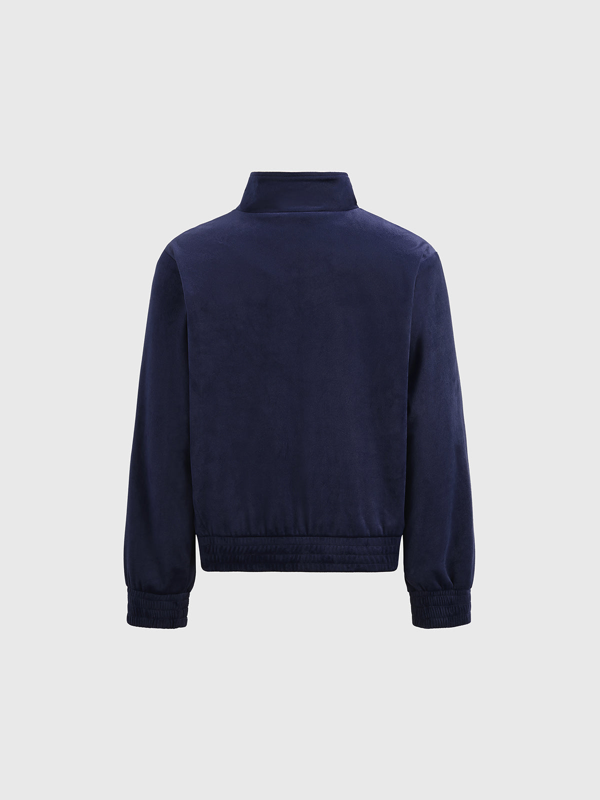 Parallel Lines Zip Jacket – Navy Blue