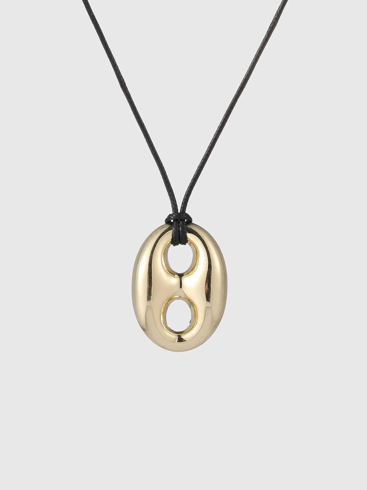 Heartbeat Cord Necklace – Golden Black