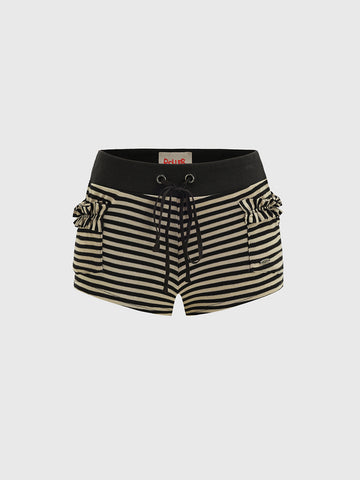 Close Track Knit Set Shorts - Ink Brass