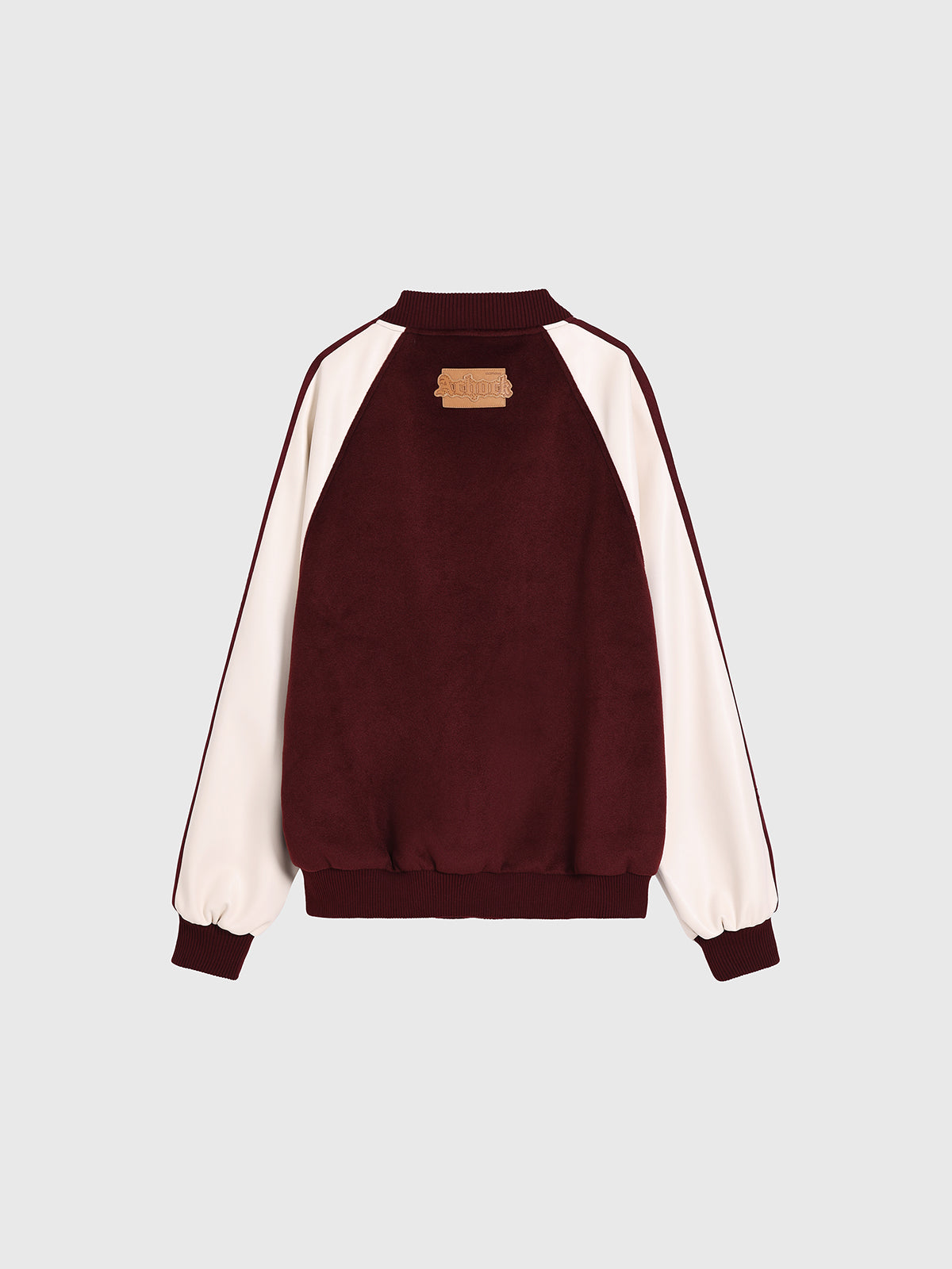 Hallpass Bomber Jacket - Wine Cream