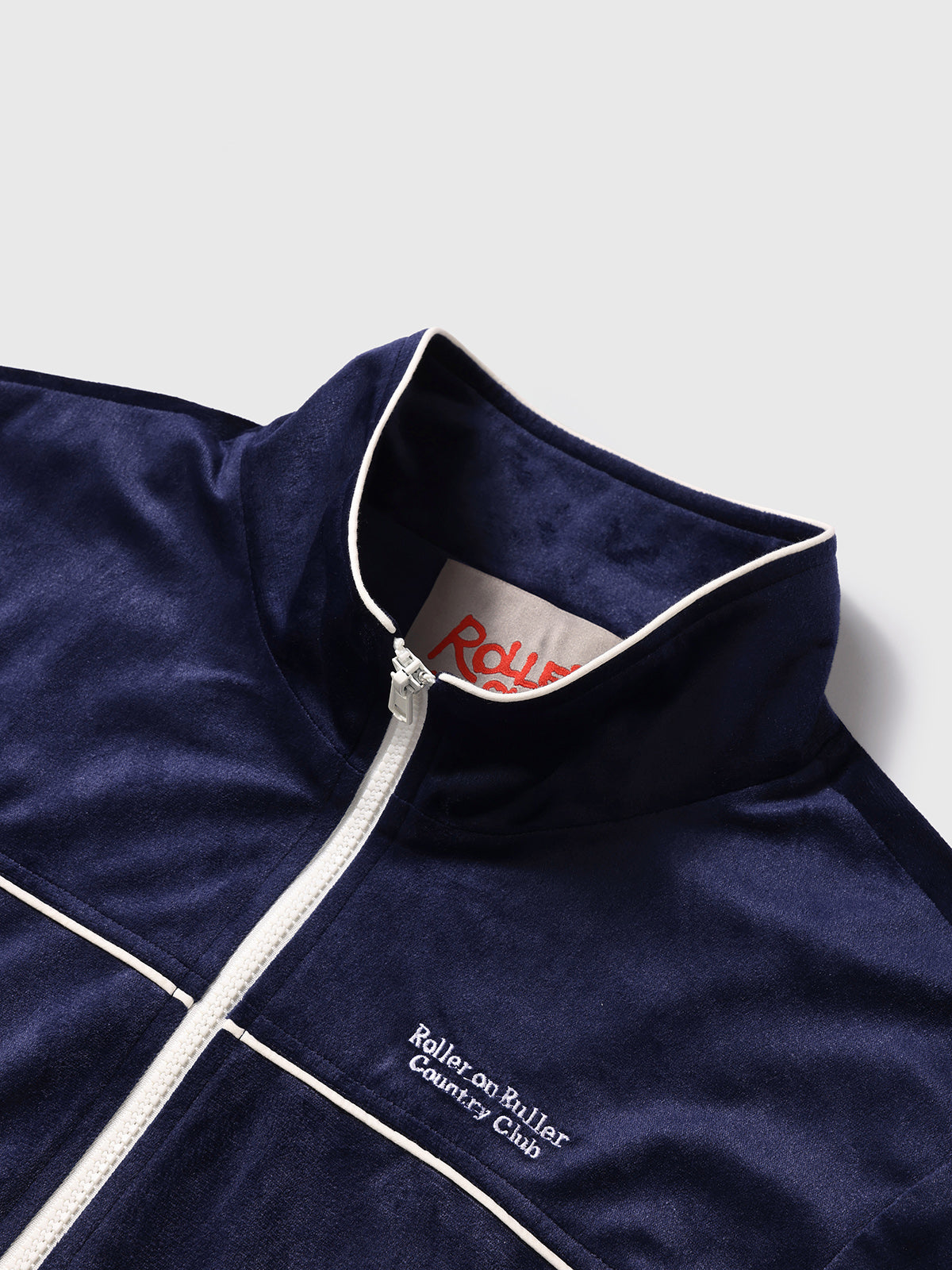 Parallel Lines Zip Jacket – Navy Blue