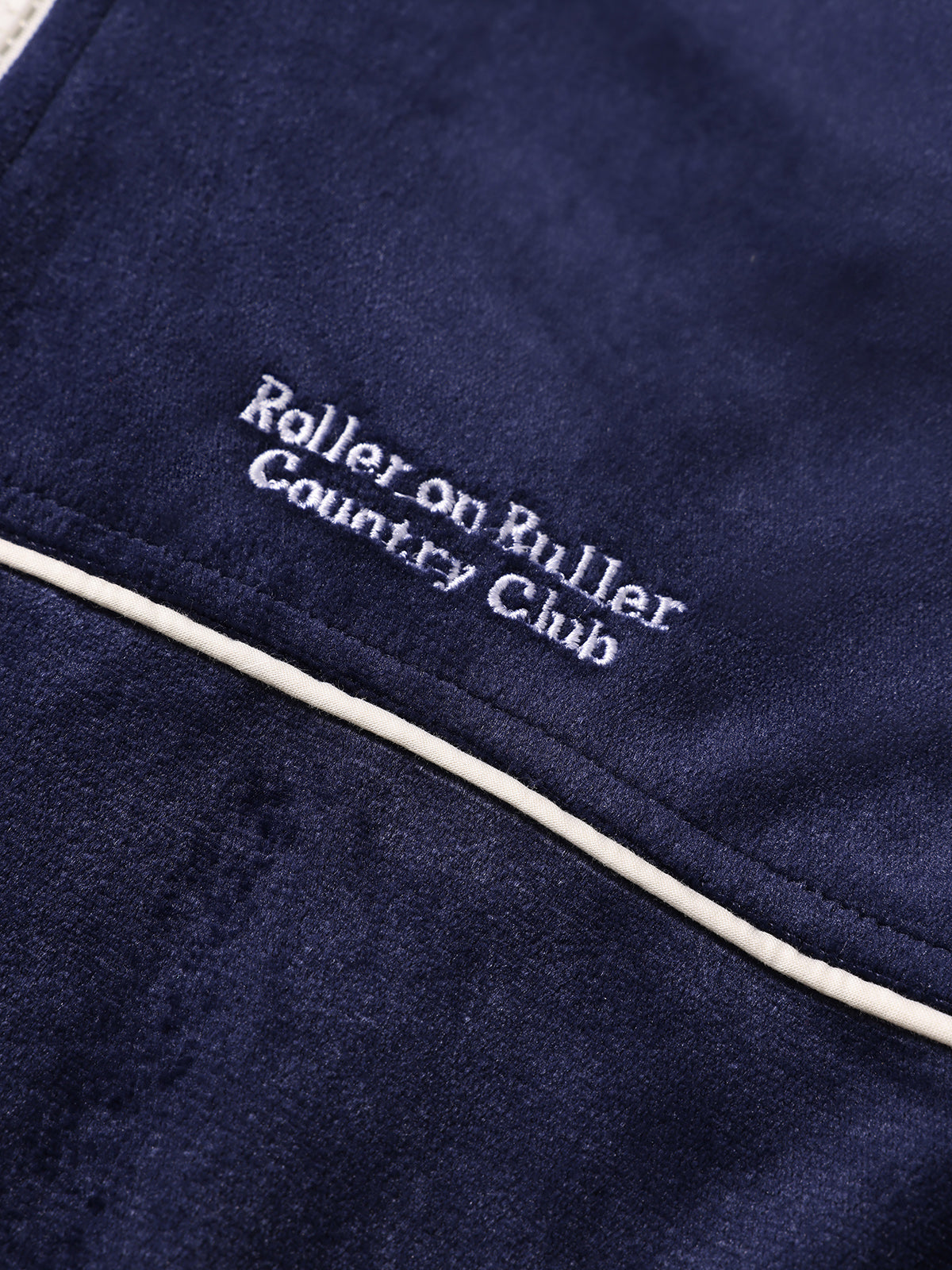 Parallel Lines Zip Jacket – Navy Blue