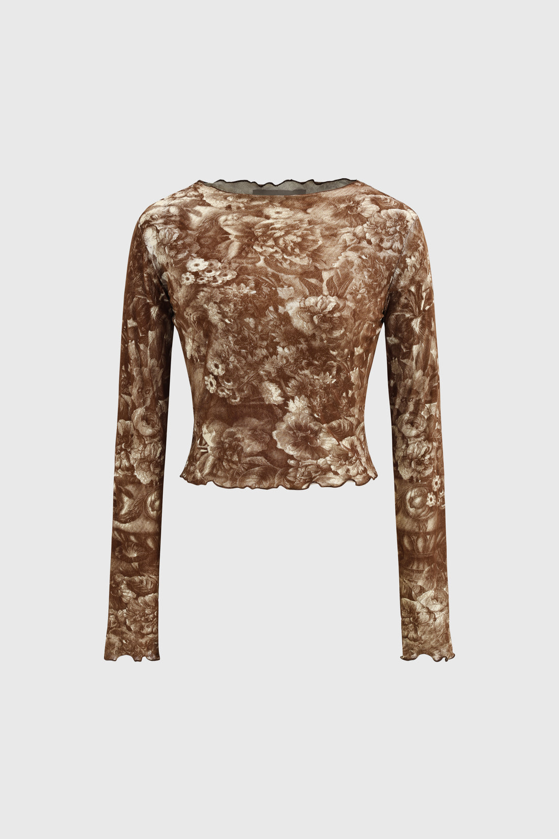 Decaf Blur Floral Top – Rust Swirl