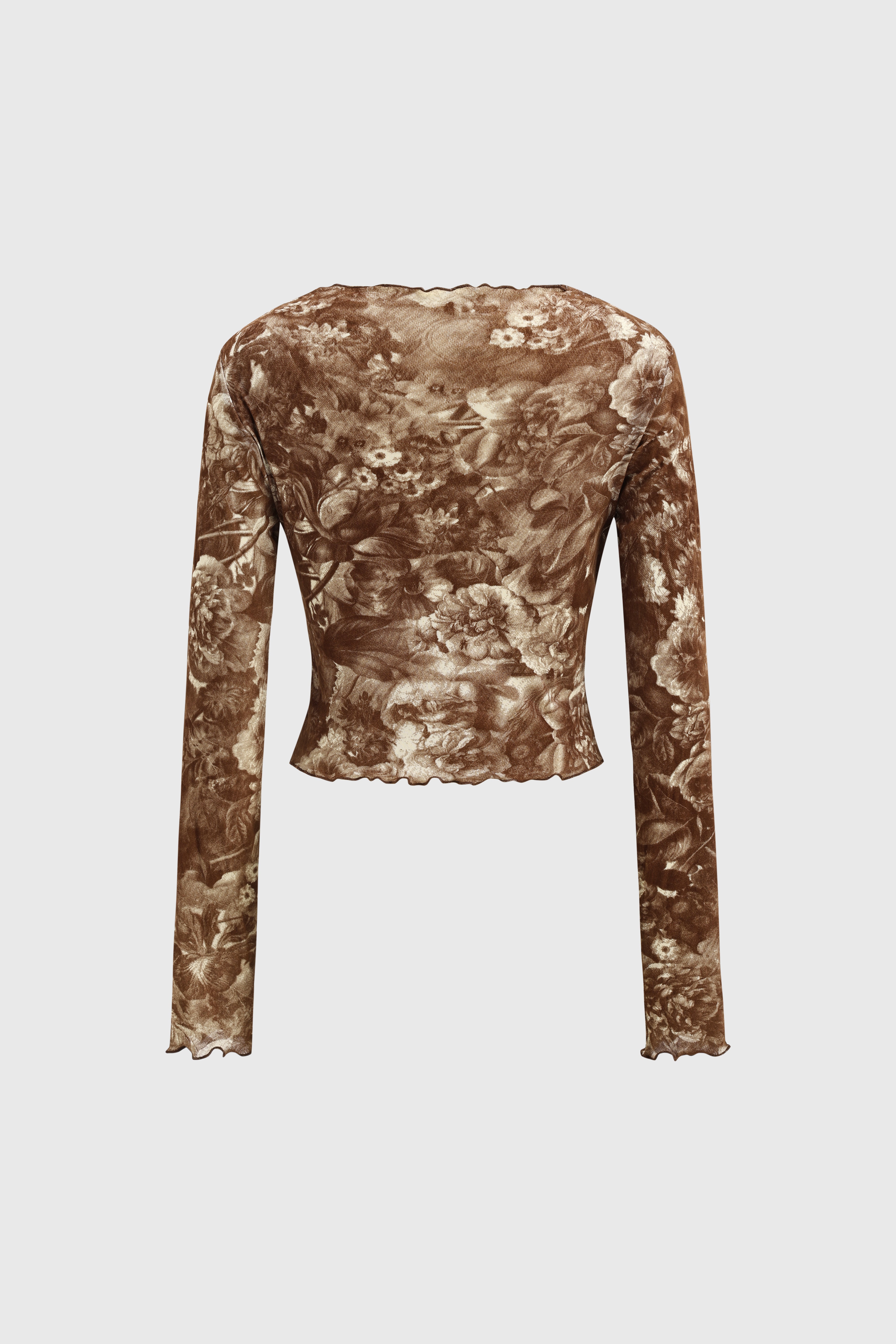 Decaf Blur Floral Top – Rust Swirl
