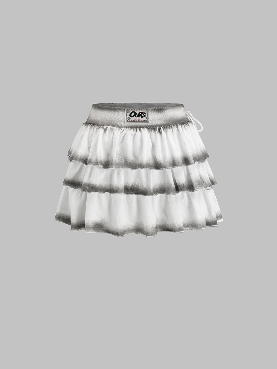 Triple Tier Echo Skirt - Cloud Milk