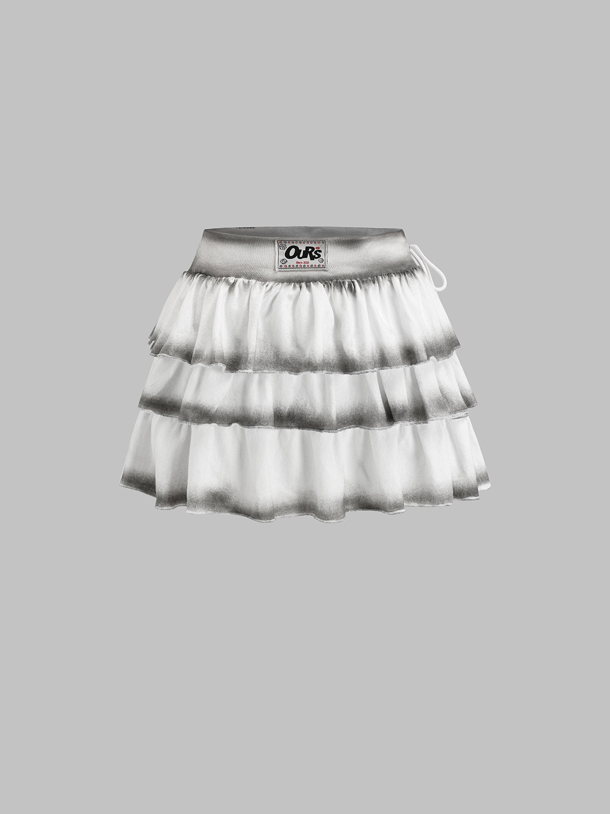 Triple Tier Echo Skirt - Cloud Milk
