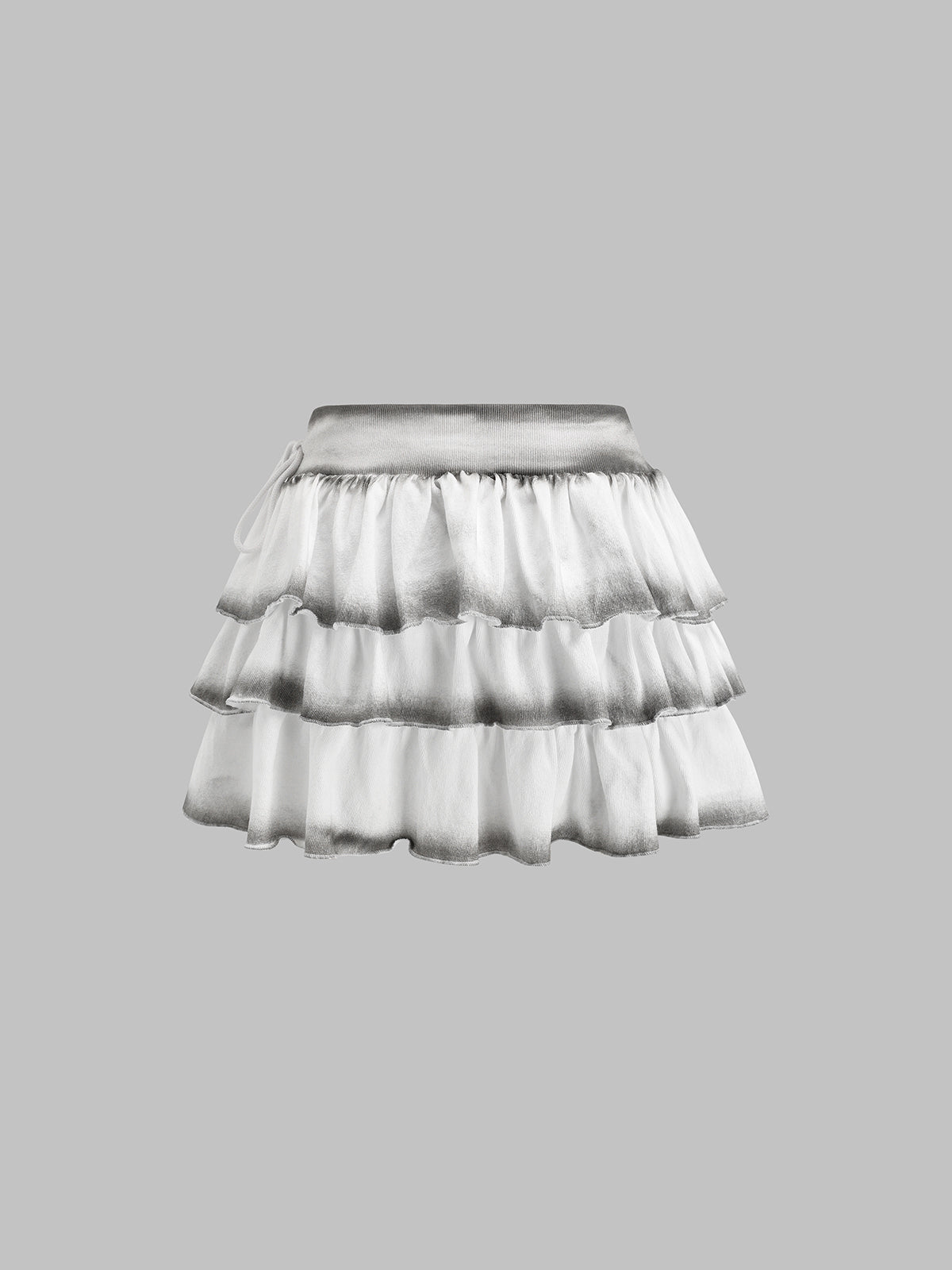 Triple Tier Echo Skirt - Cloud Milk