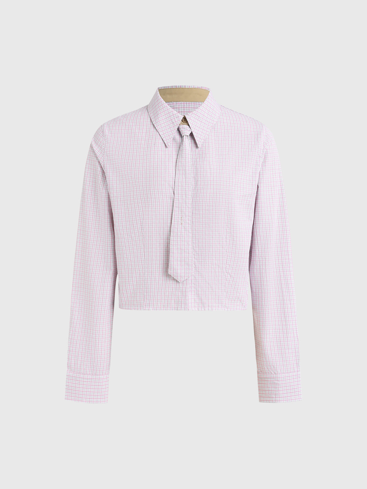 Pink Receipt Check Shirt – Blush Check
