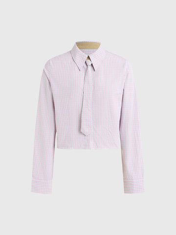 Pink Receipt Check Shirt – Blush Check