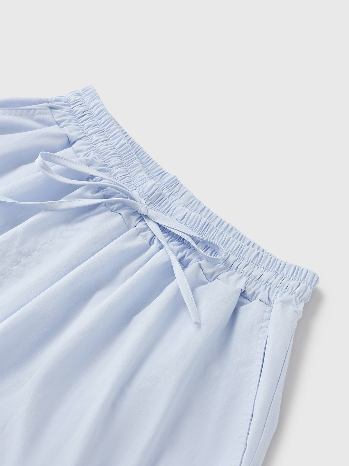 Idle Tab Bow Pants – Mist Blue