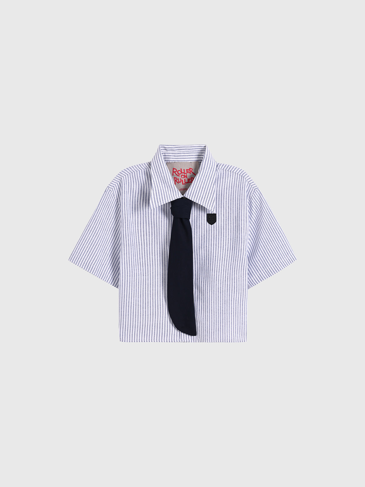 Twin Sheet Crop Shirt – Bleach Stripe