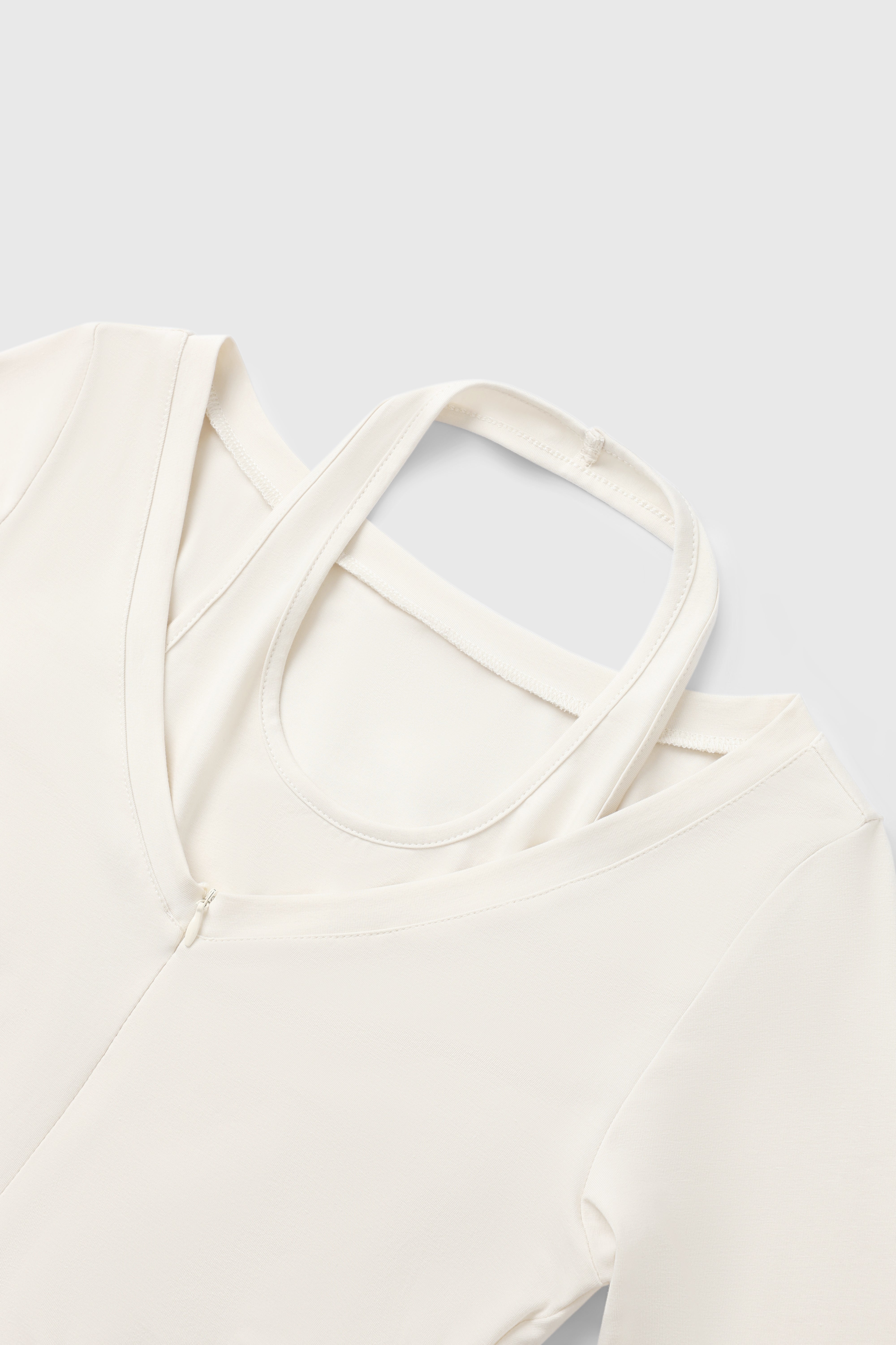 Double Serve Layered Sleeve Top – Milk White