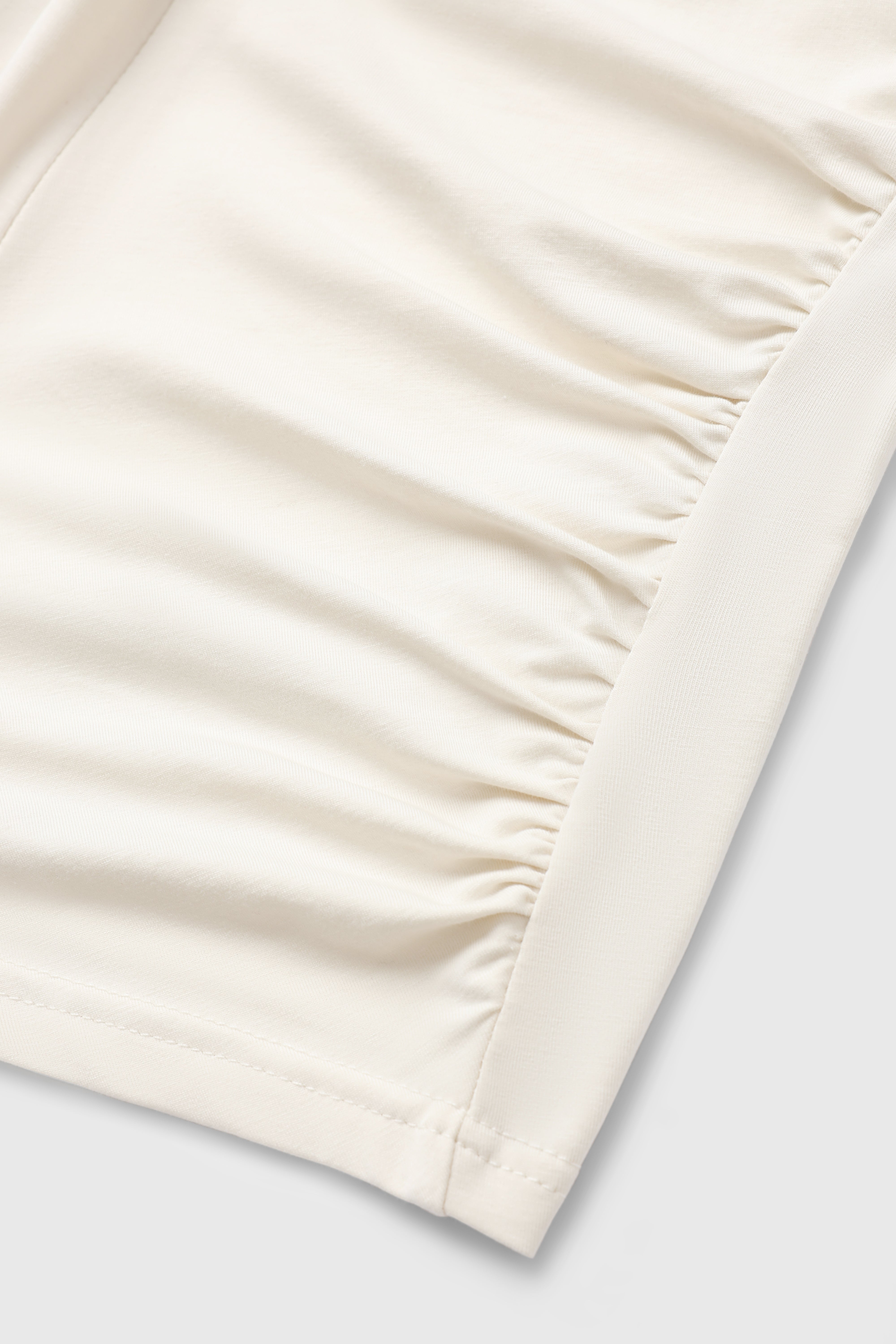 Double Serve Layered Sleeve Top – Milk White