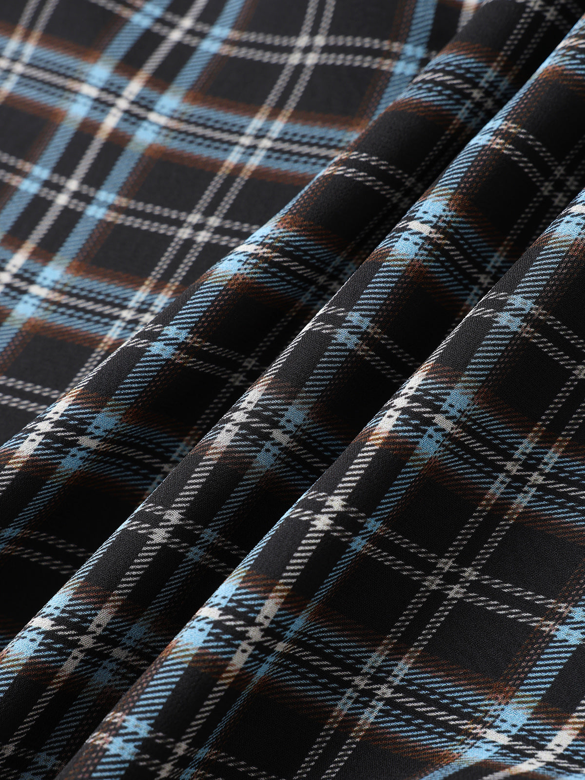 Soft Disagreement Ruffle Dress – Navy Check