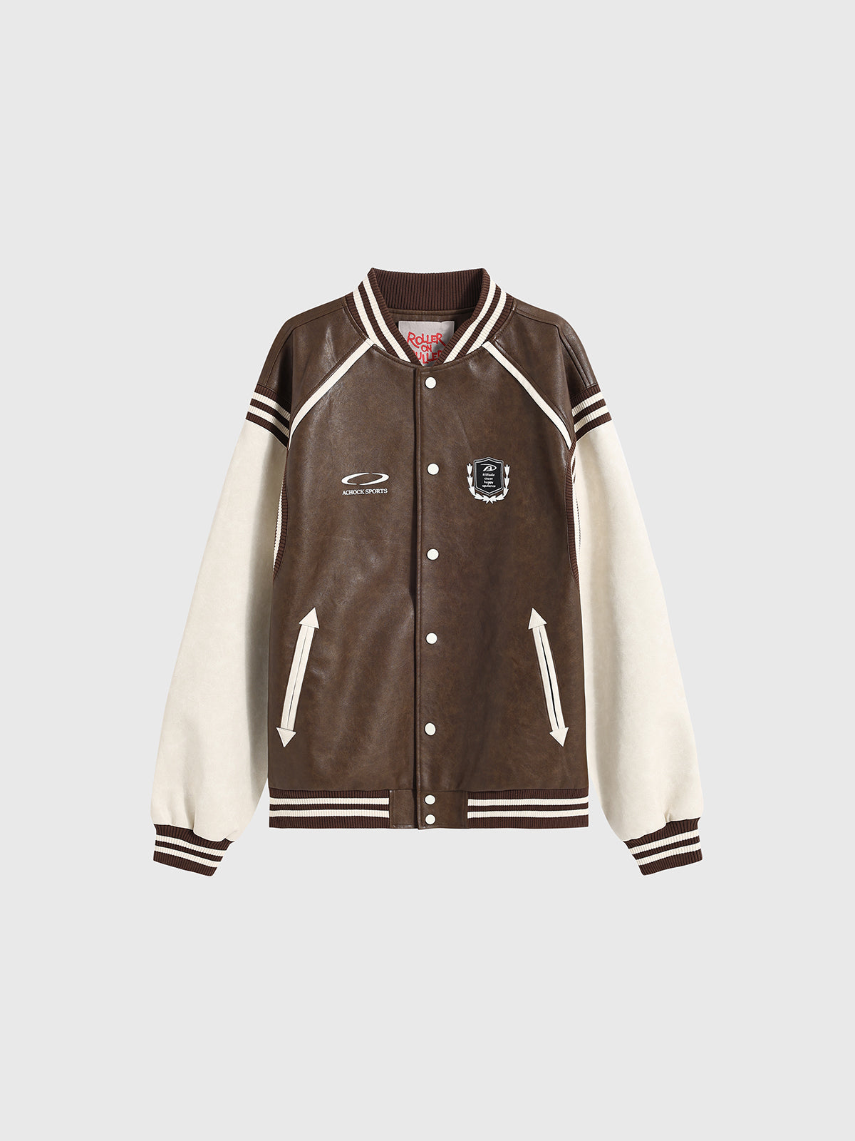 Backstage Echo Varsity Jacket - Cocoa Cream