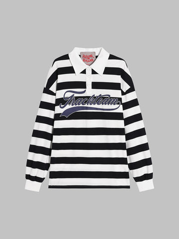 Yardline Longsleeve Polo Tee – Ivy Stripe