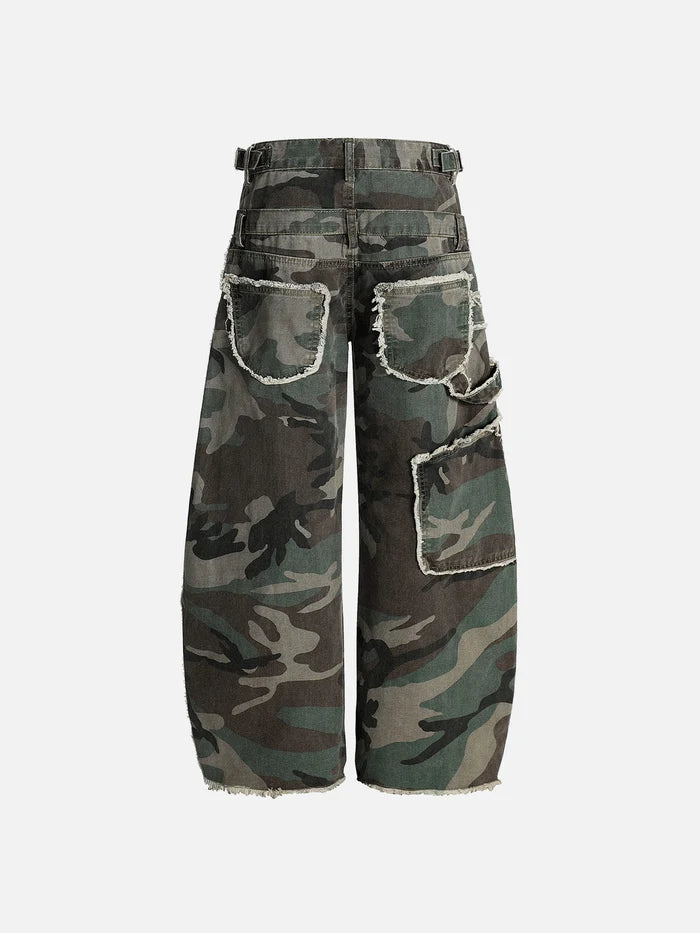 Weekday Outdoor Wide-leg Camouflage Cargo Maxi Pants - Brown