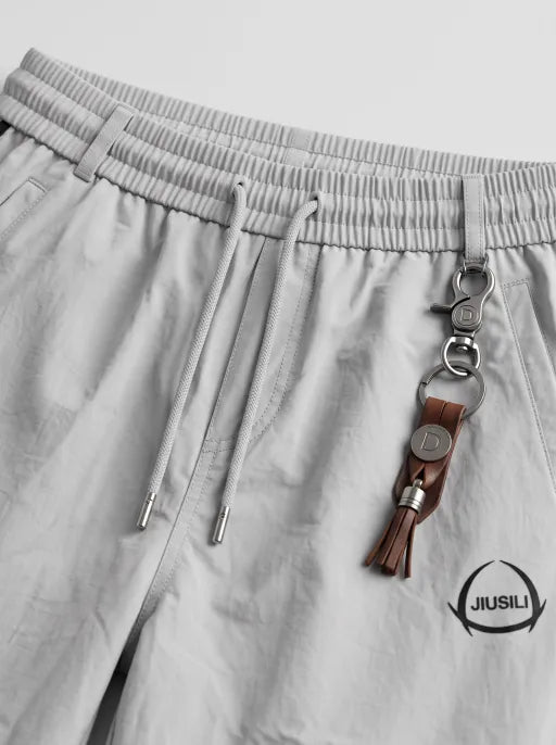 Weekday Outdoor Baggy Side-Stripe Windbreaker Track Pants - Grey