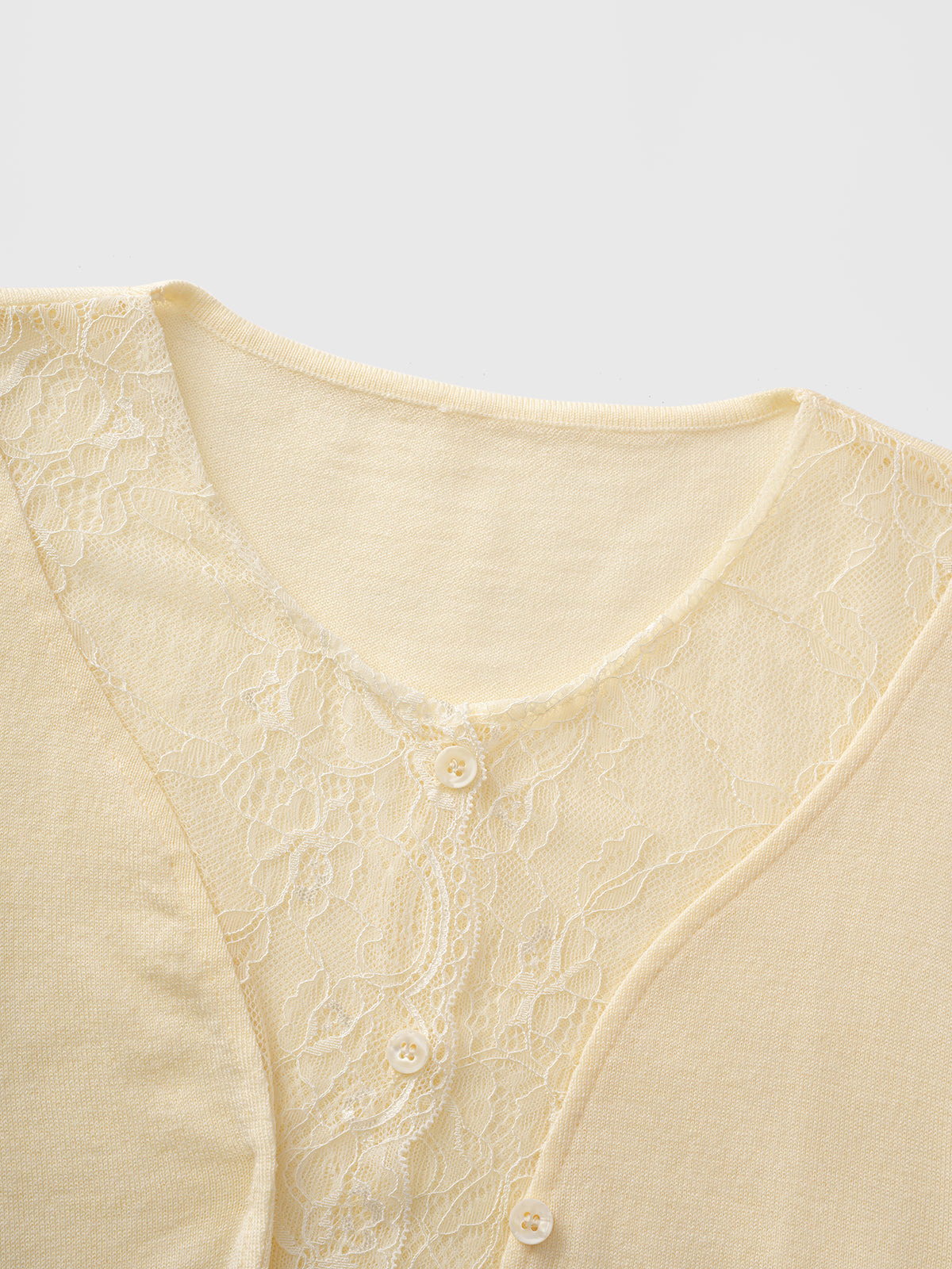 Undercover Lace Sleeve Top – Cream Vanilla