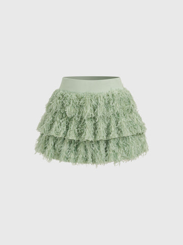 Minted Maze Tulle Skirt – Sage Mist