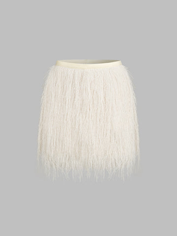 Featherway Bounce Mini Skirt – Ivory Foam