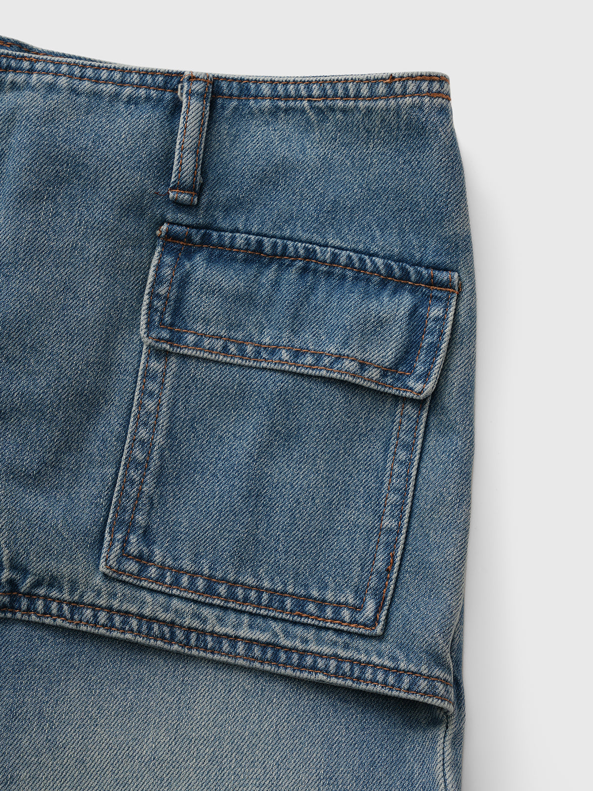 Stack Trick Wide Jeans – Washed Blue