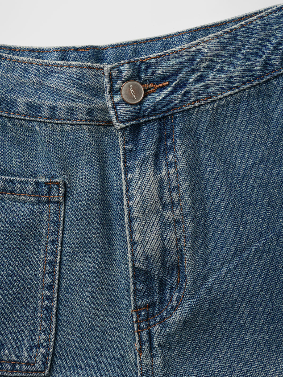 Stack Trick Wide Jeans – Washed Blue