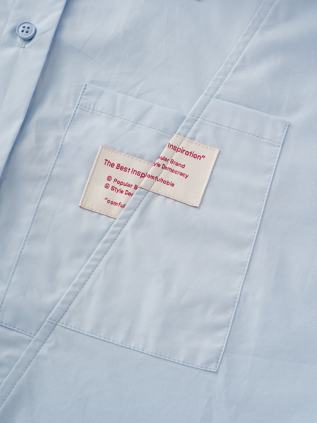 Tilted Mark Logo Shirt - Ice Blue