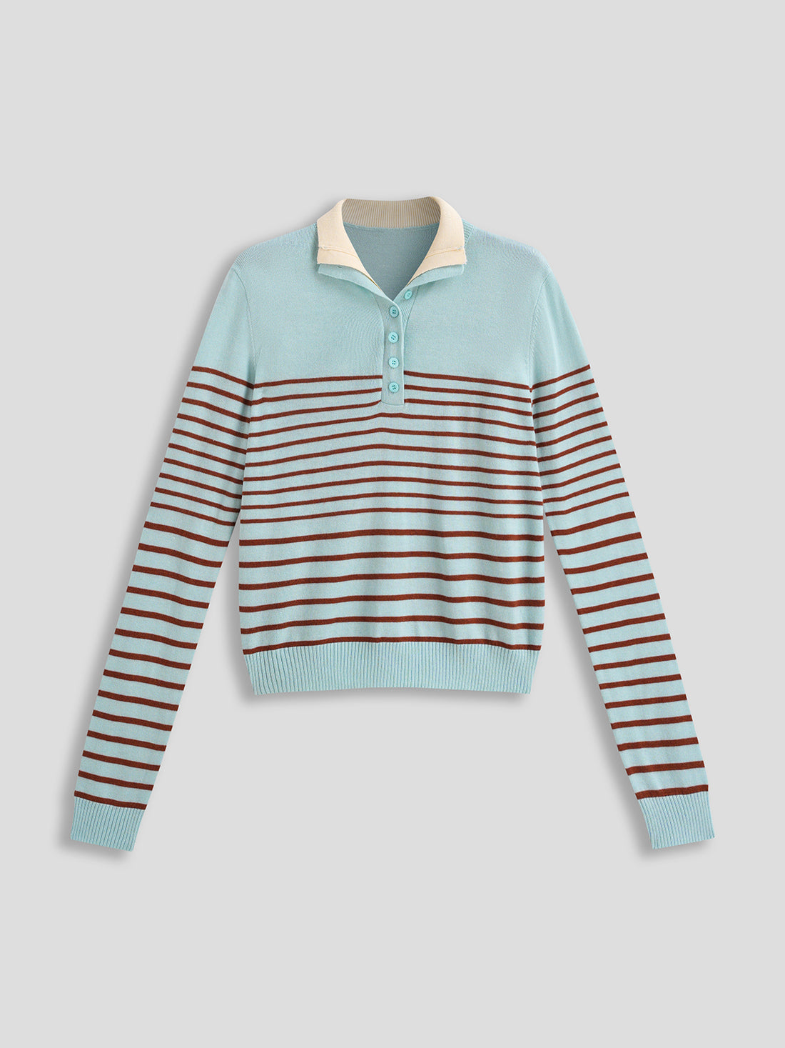 Fake It Till U Knit Sweater - Baby Blue