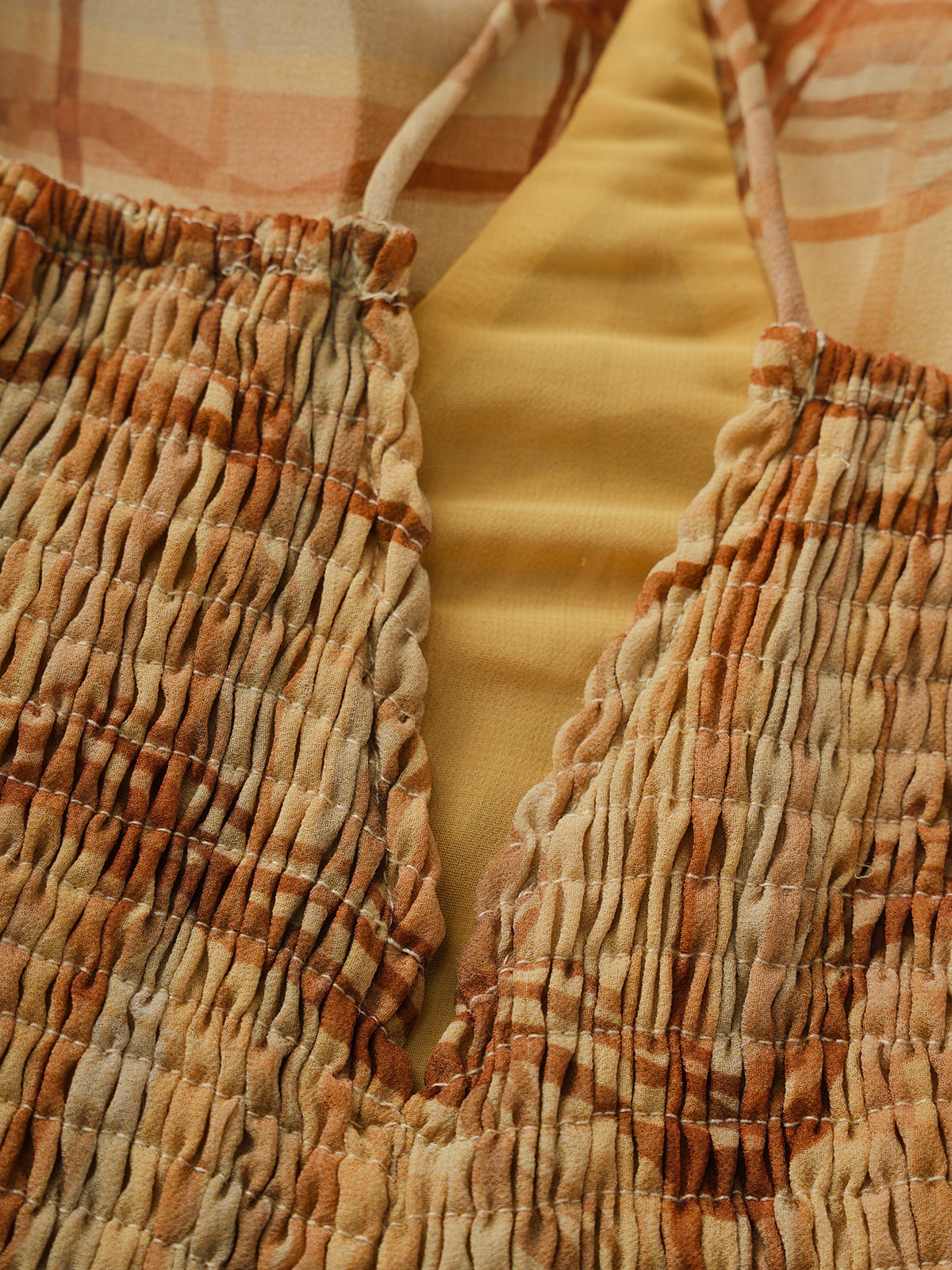 Turn Around Check Halter Dress - Honey Plaid