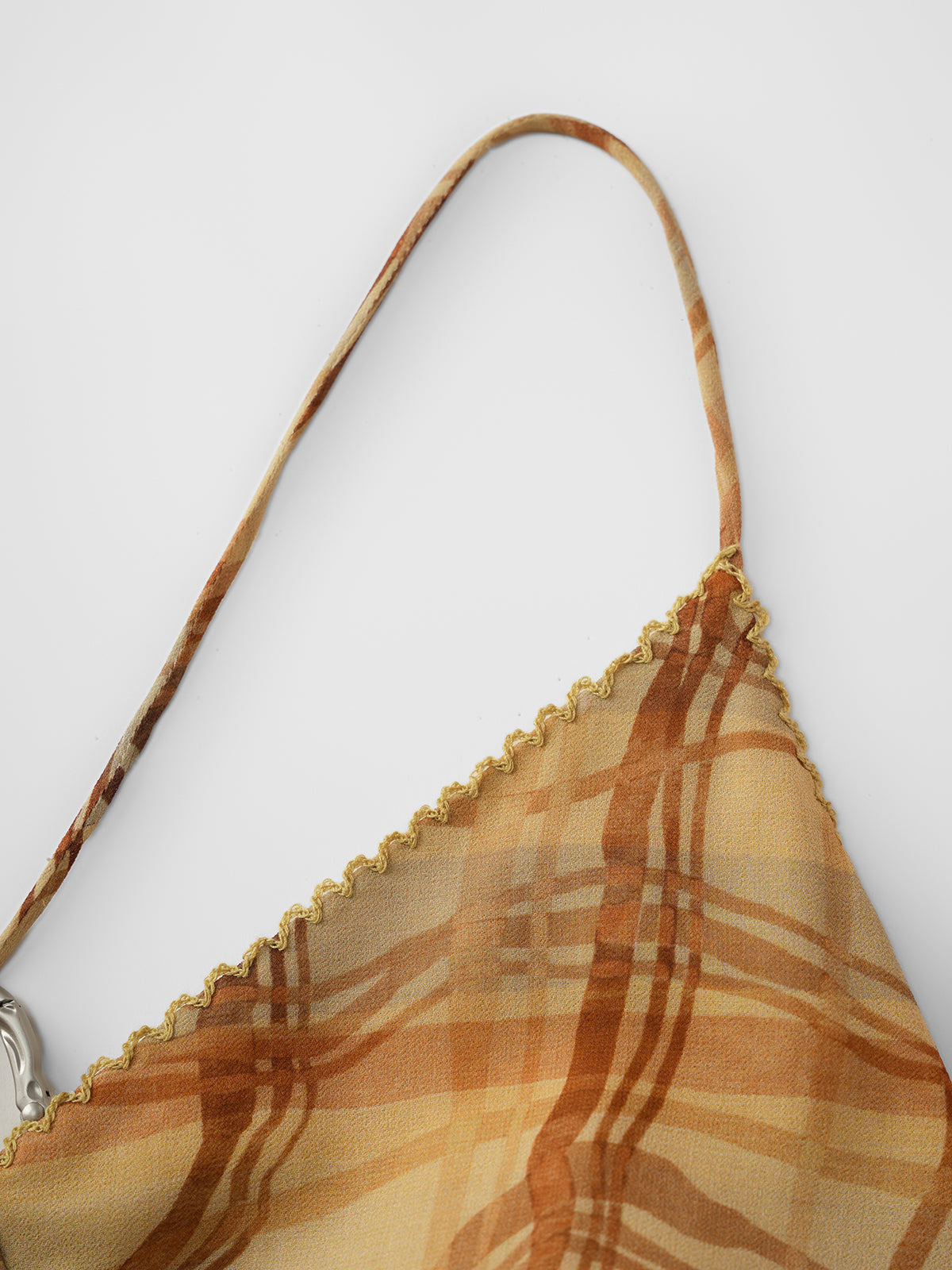 Turn Around Check Halter Dress - Honey Plaid